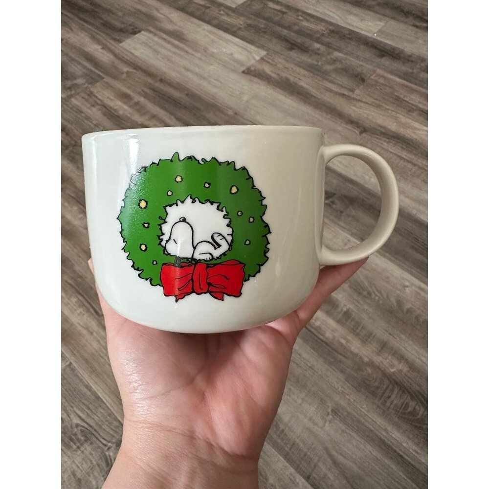Peanuts Bowl with Handle 2021 | Snoopy Christmas Soup Bowl | Festive Peanuts
